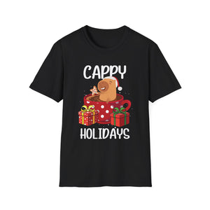 Cappy Holidays Tee — Cute Capybara Christmas T-Shirt