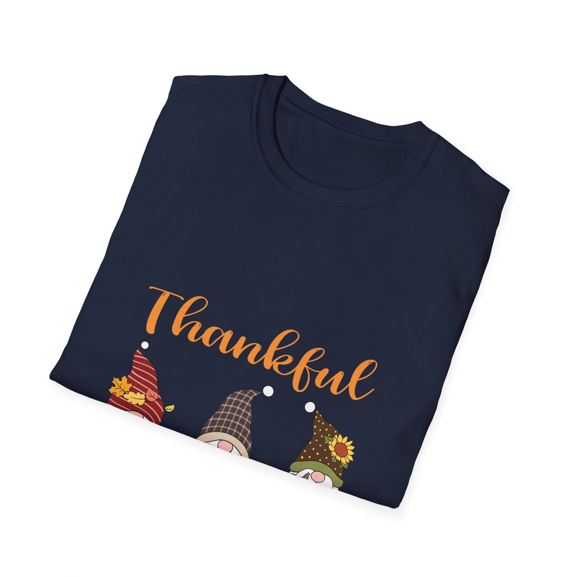 Thankful For My Gnomies T-Shirt — Thanksgiving Gnome Graphic Tee  Unisex T-Shirt