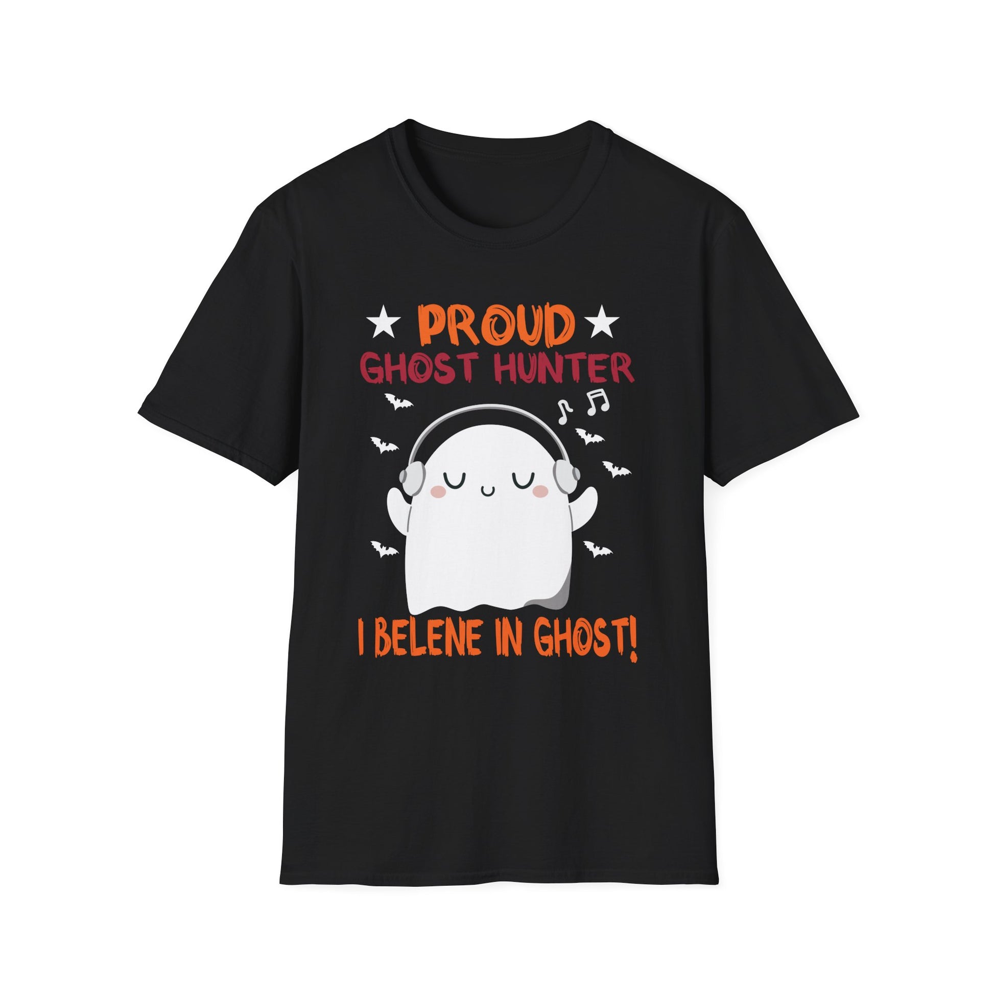 Proud Ghost Hunter T-Shirt – Cute 'I Believe in Ghosts' Halloween Tee