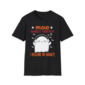 Proud Ghost Hunter T-Shirt – Cute 'I Believe in Ghosts' Halloween Tee