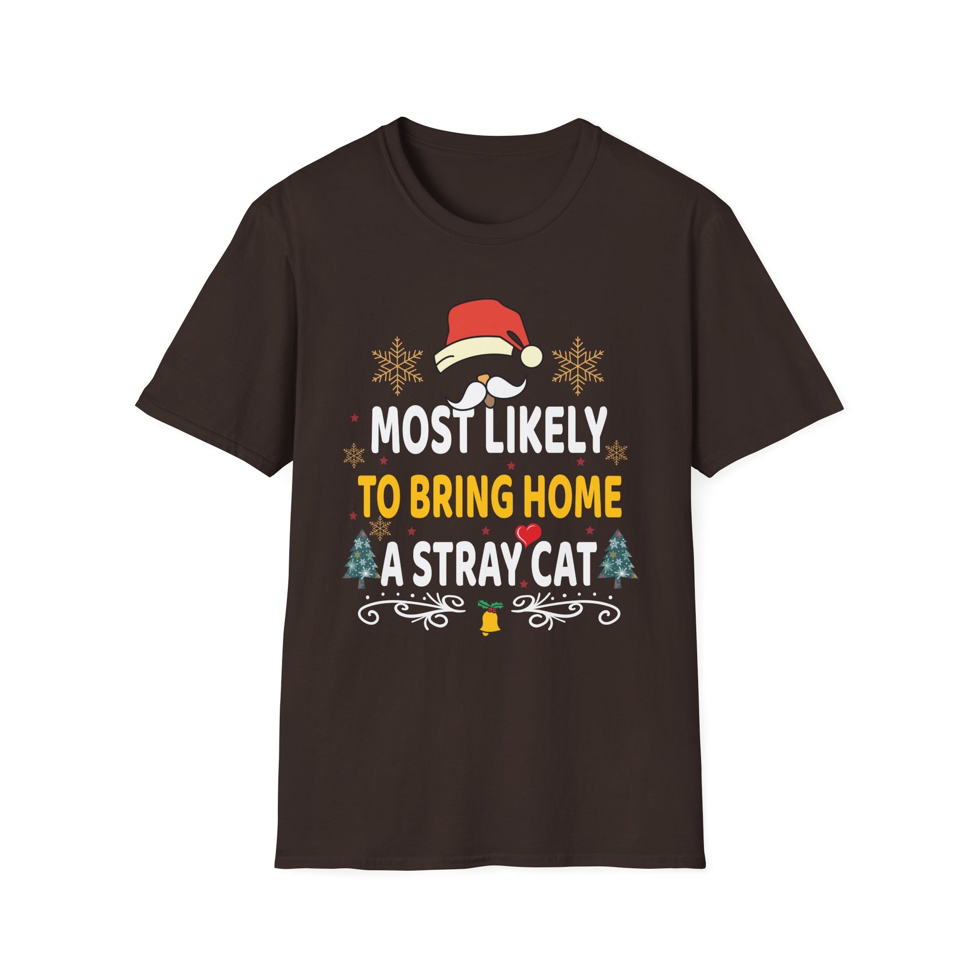 Most Likely To Bring Home A Stray Cat Matching Christmas T-Shirt