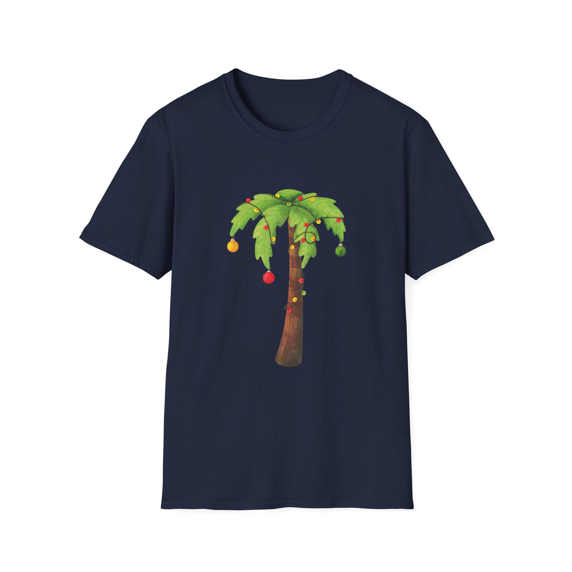 Palm Tree Ornament Graphic Tee — Tropical Holiday Palm Shirt