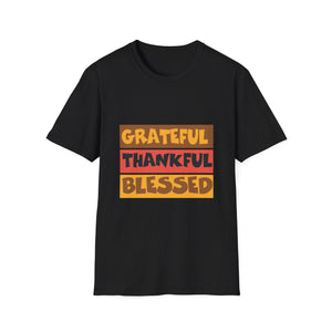 Grateful Thankful Blessed Unisex Softstyle T-Shirt