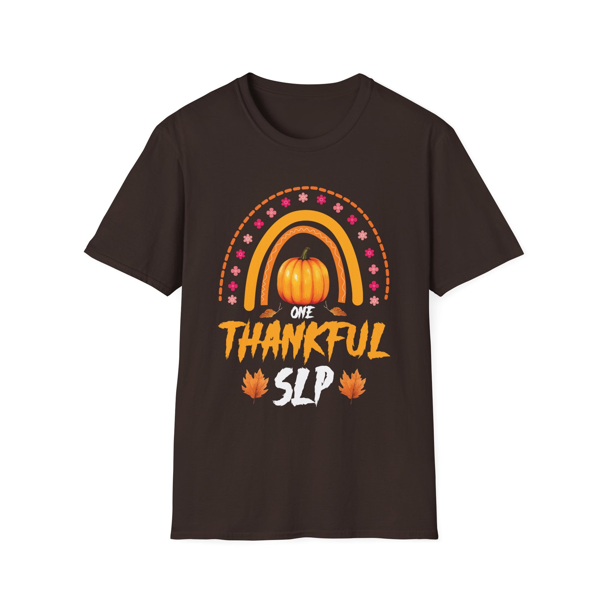 Thankful SLP T‑Shirt — One Thankful SLP Fall Pumpkin Speech Therapist Tee