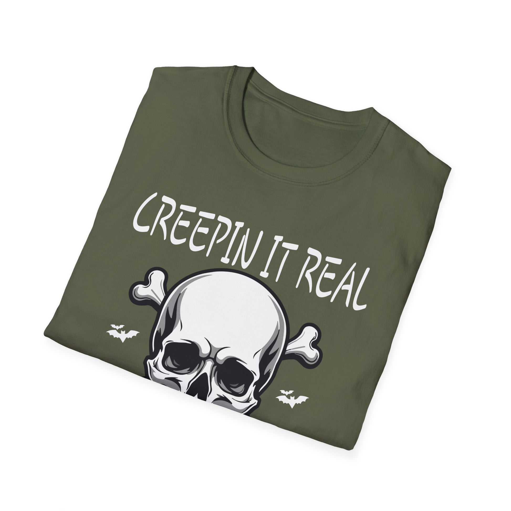 Creepin It Real_ Halloween Costume_ Halloween Pun TeeUnisex Softstyle T-Shirt
