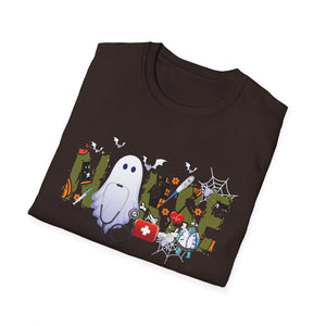 Cute Halloween Nurse Nursing Zombie Halloween Pattern TeeUnisex Softstyle T-Shirt