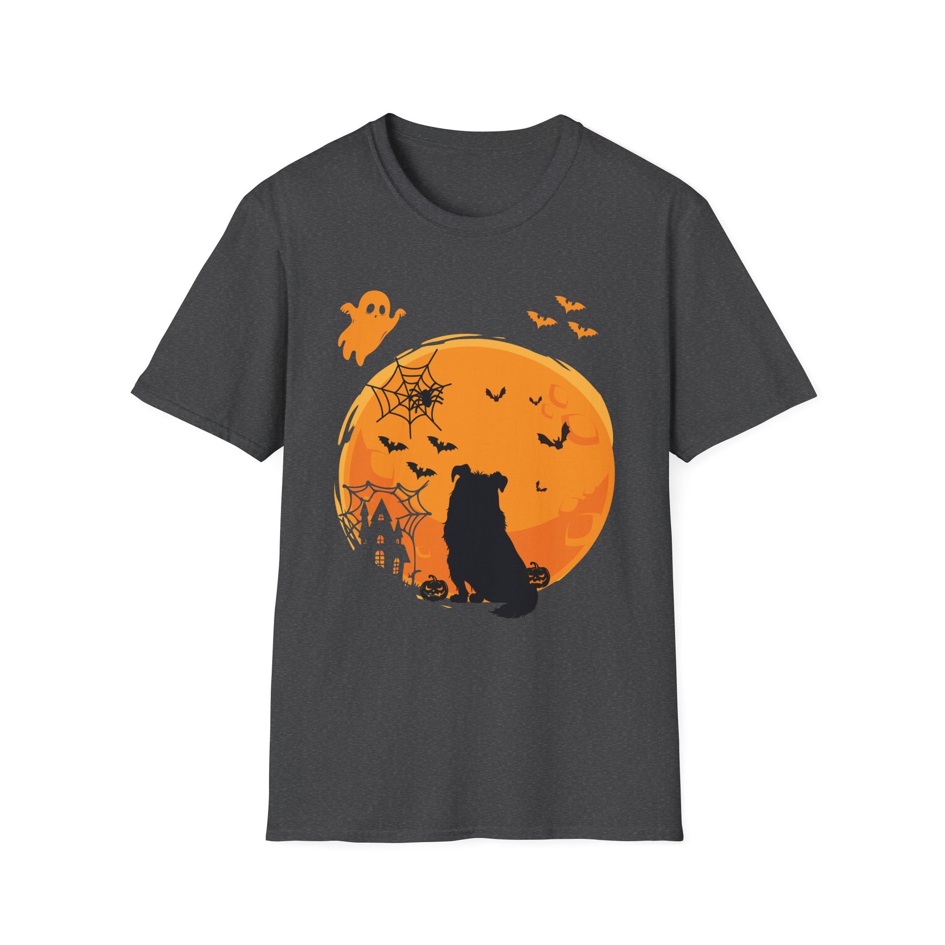 Halloween Cat Moon T-Shirt — Spooky Pumpkin Full Moon Graphic Tee