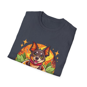 Cute Dog in Pumpkin T-Shirt - Unisex Halloween Tee  Unisex T-Shirt