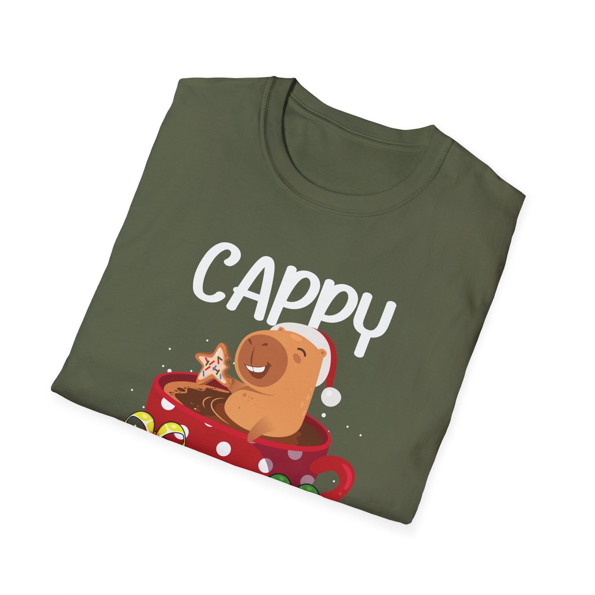 Cappy Holidays Tee — Cute Capybara Christmas T-Shirt