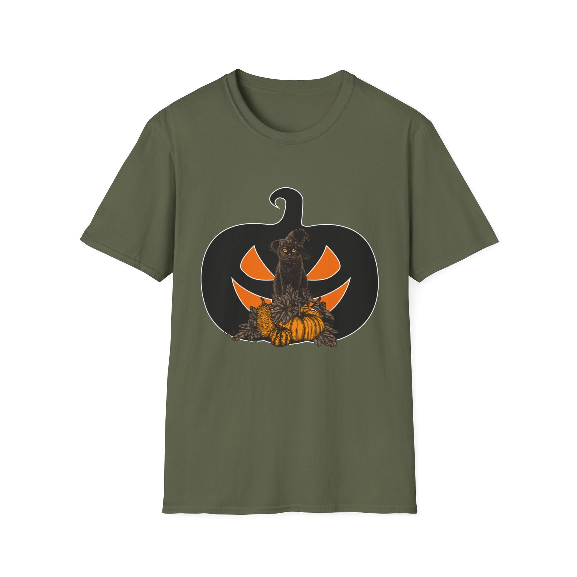 Halloween Black Cat for Cat Lover - Halloween Tee Unisex Softstyle T-Shirt