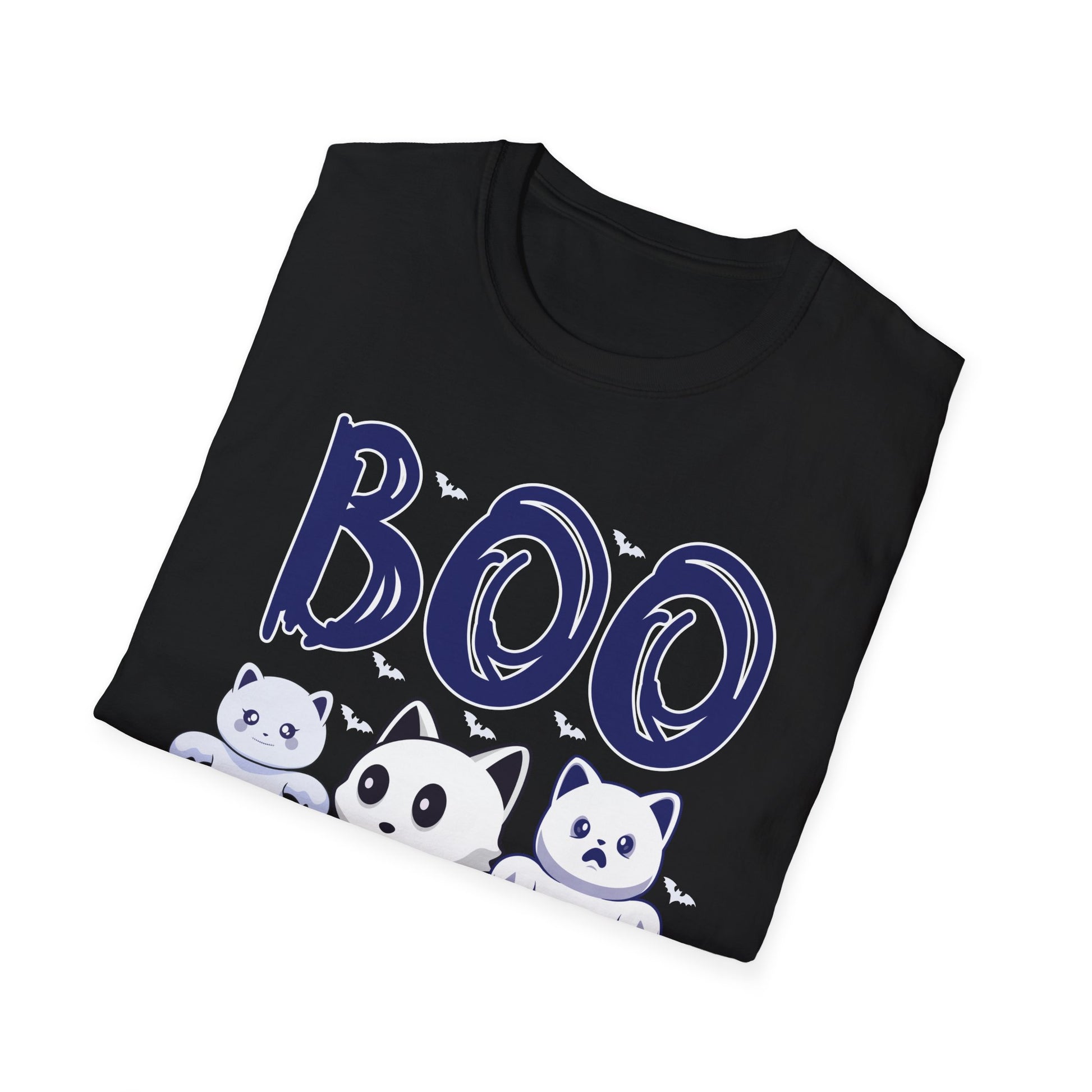 Boo Ghost Cats T-Shirt — Cute Halloween Kittens Graphic Tee