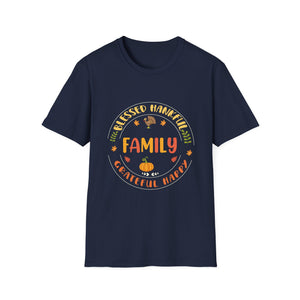 Thankful Family Thanksgiving T-Shirt — Blessed Grateful Happy Fall Design