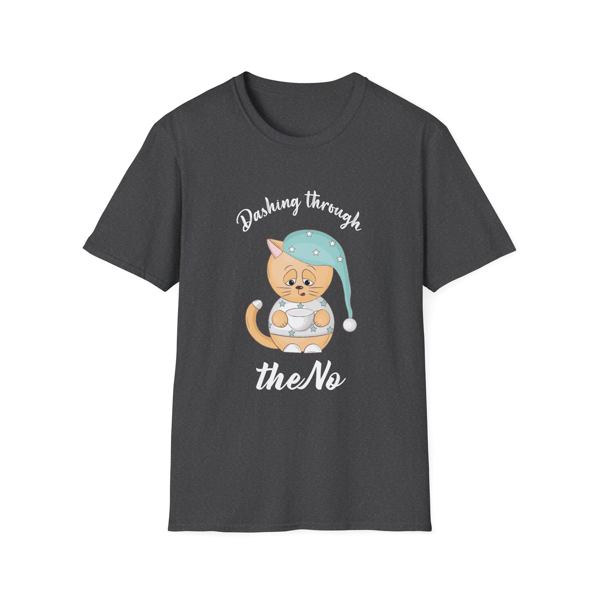 Christmas Cat Dashing Through The No Coffee Grumpy Christmas Unisex T-Shirt