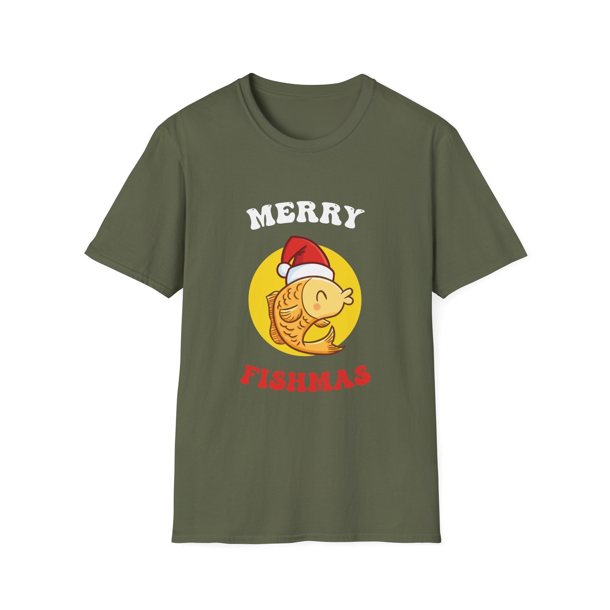 Fishmas T-Shirt — Merry Fishmas Cute Fish Santa Holiday Tee