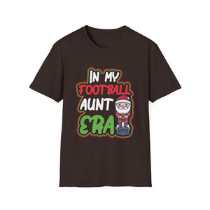 In My Football Aunt Era Groovy Football Auntie Christmas T-Shirt