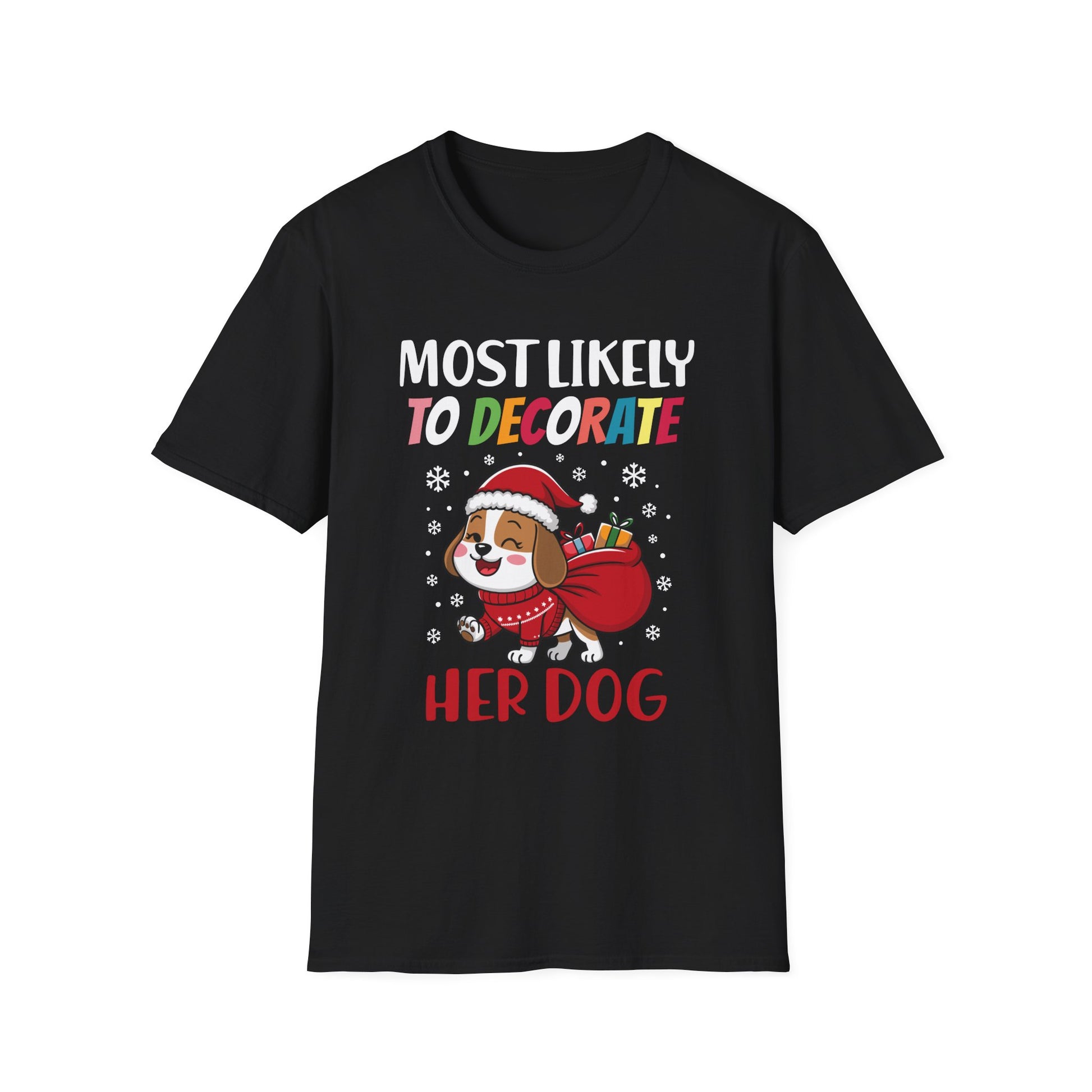 Most Likely To Decorate Her Dog Family Christmas Pajamas T-Shirt