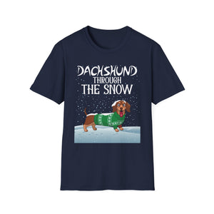 Dachshund Through The Snow T-Shirt — Dachshund Christmas Dog Tee