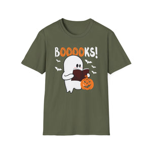 Halloween Ghost Booklover T-Shirt — 