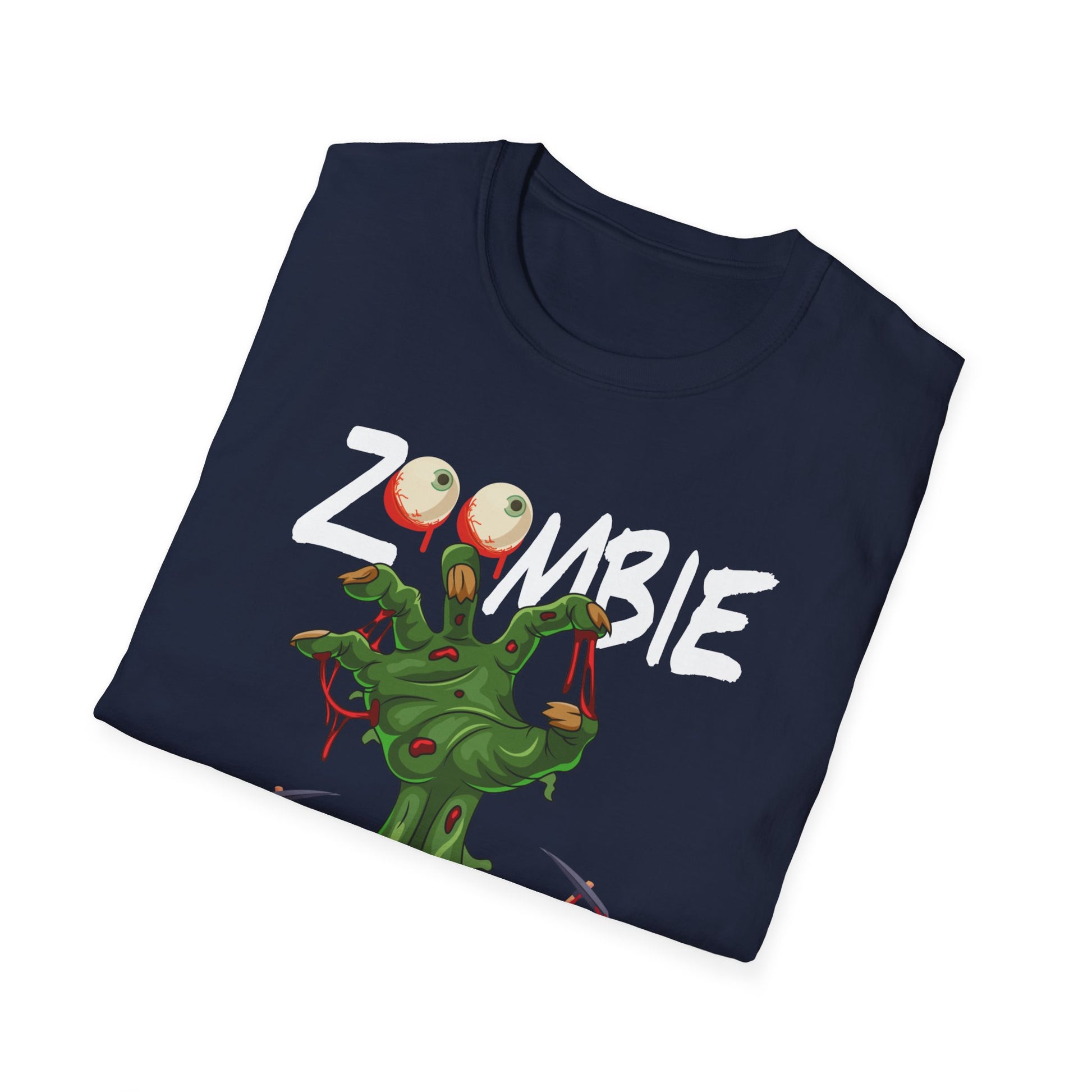 Zombie Hunter T-Shirt – Funny Halloween Graphic Tee with Cartoon Zombie