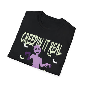 Creepin It Real_ Halloween Costume_ Halloween Pun Tee Unisex Softstyle T-Shirt