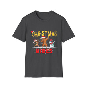 Christmas Vibes T-Shirt — Dabbing Gingerbread & Snowman Holiday Tee
