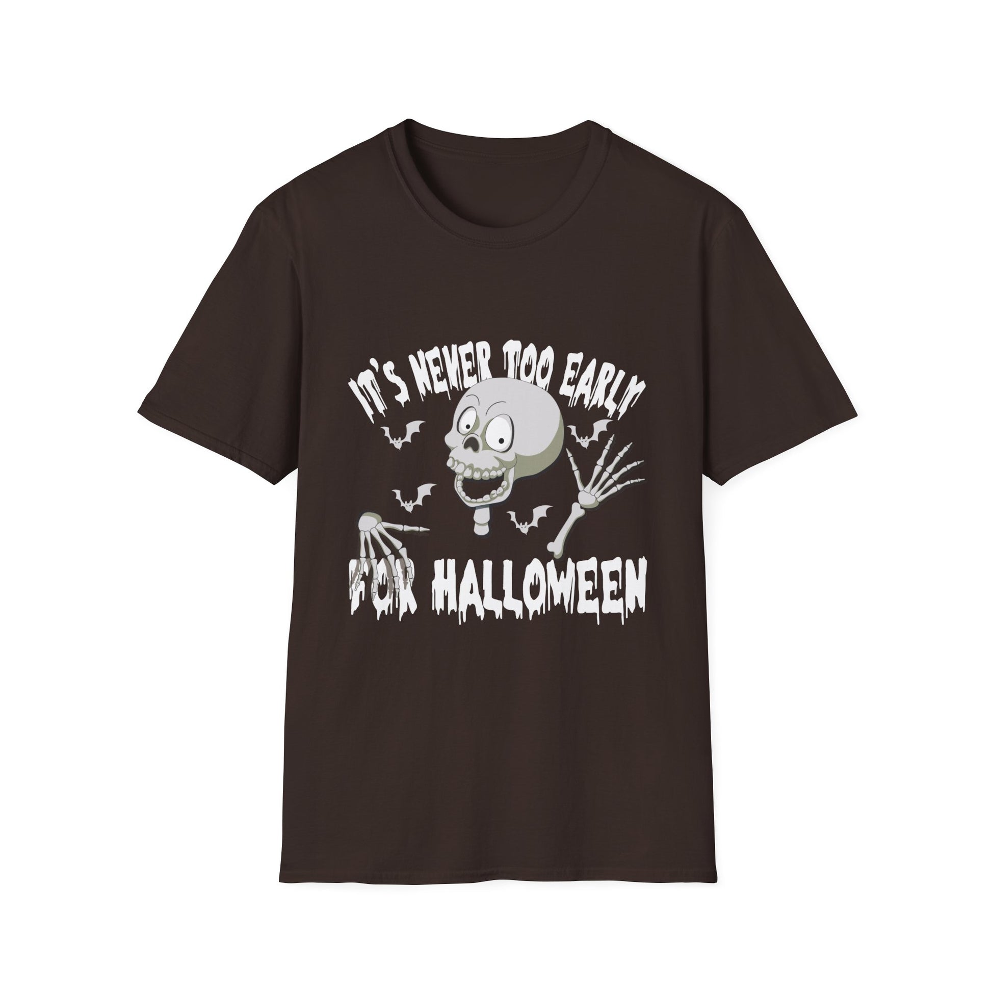 It's Never Too Early For Halloween Goth Halloween T-ee Unisex Softstyle T-Shirt