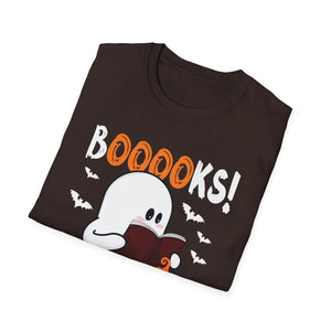 Halloween Ghost Booklover T-Shirt — 