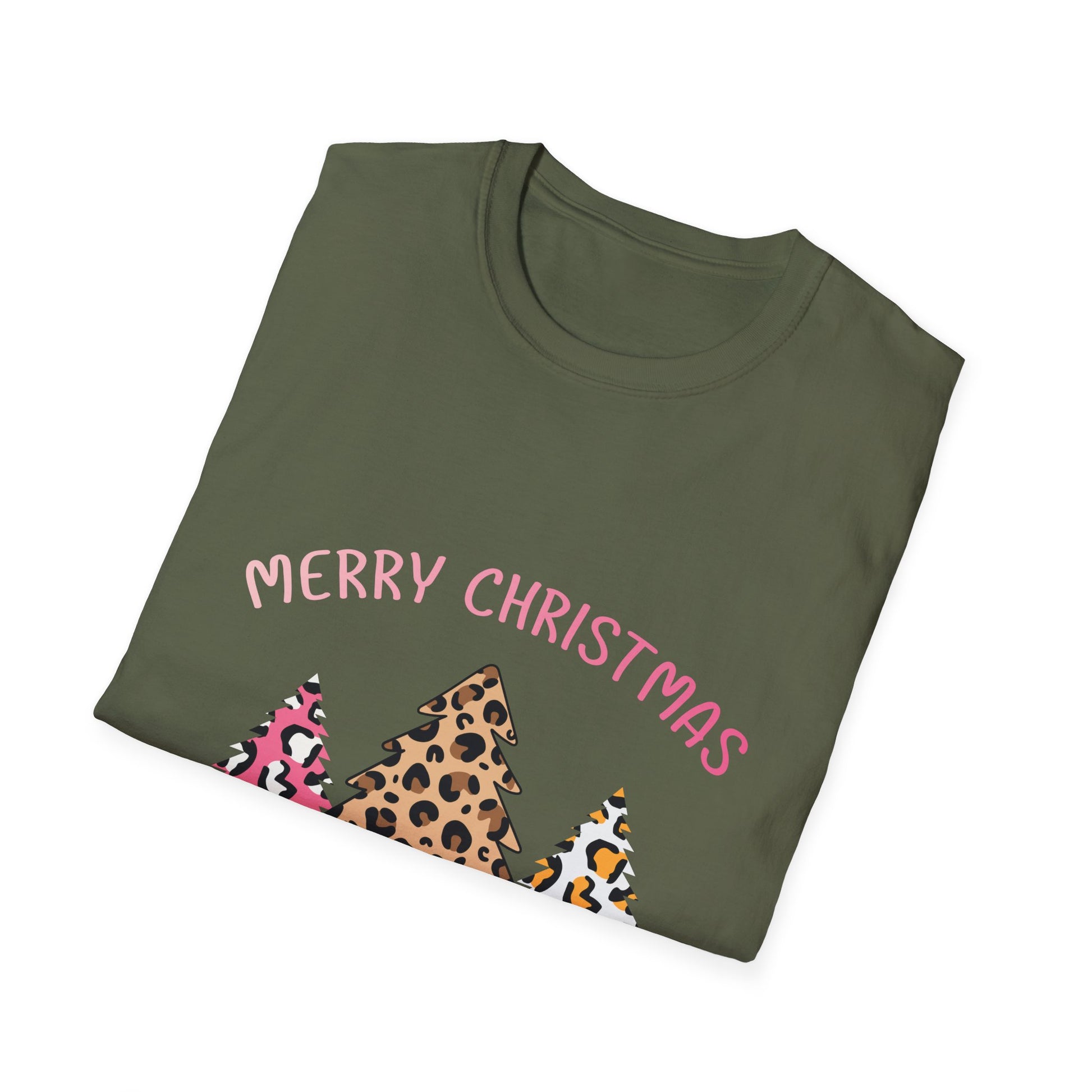 Merry Christmas Leopard Trees T-Shirt