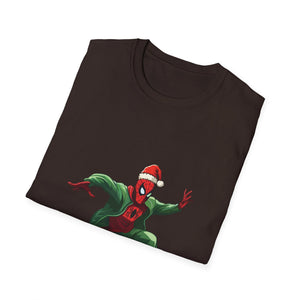 Spider Hero Holiday T-Shirt — Festive Superhero Graphic