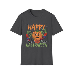 Happy Halloween Pumpkin T-Shirt — Jack-O'-Lantern Graphic Tee