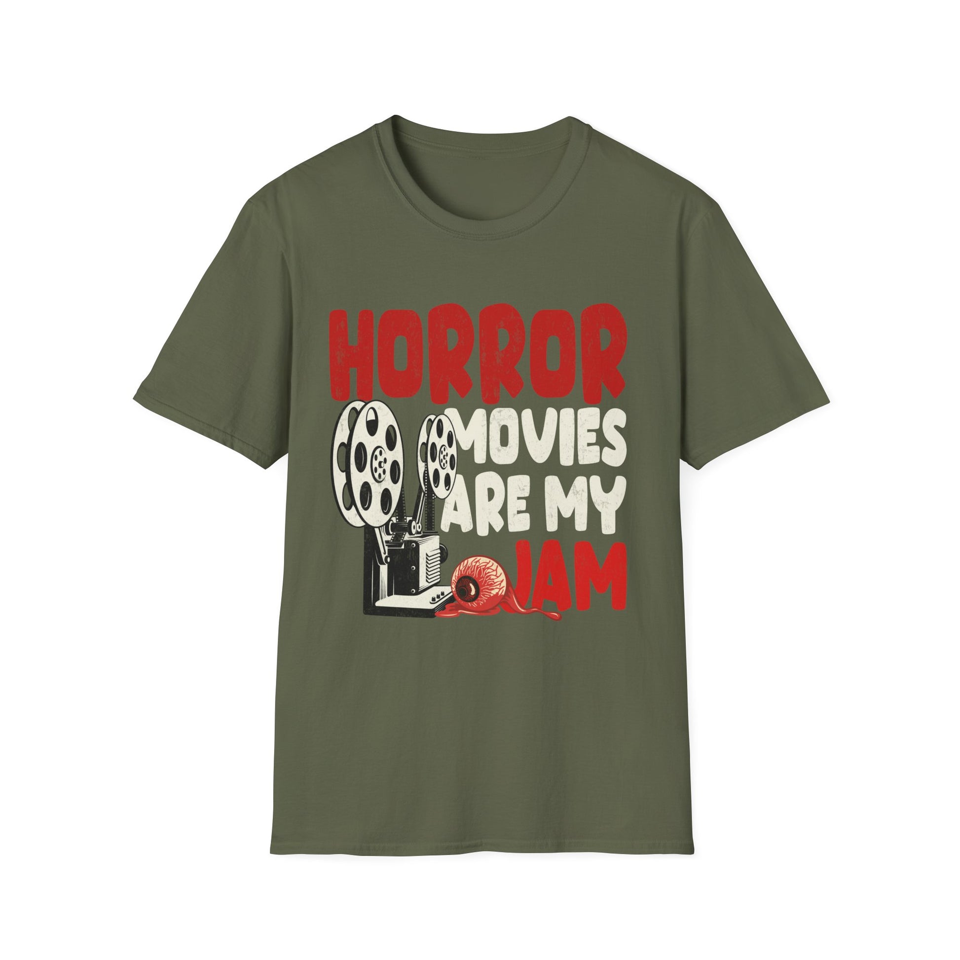 Horror Movies Are My Jam T-Shirt — Retro Film Reel Halloween Tee