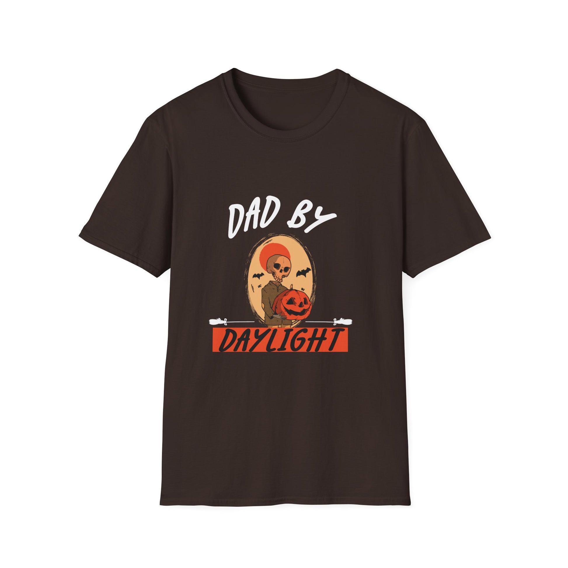 Dad By Daylight Halloween T-Shirt — Retro Horror Skull & Jack-O'-Lantern Tee