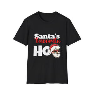 Santa's Favorite Ho Ho Ho T-Shirt — Funny Christmas Tee with Cool Santa Graphic