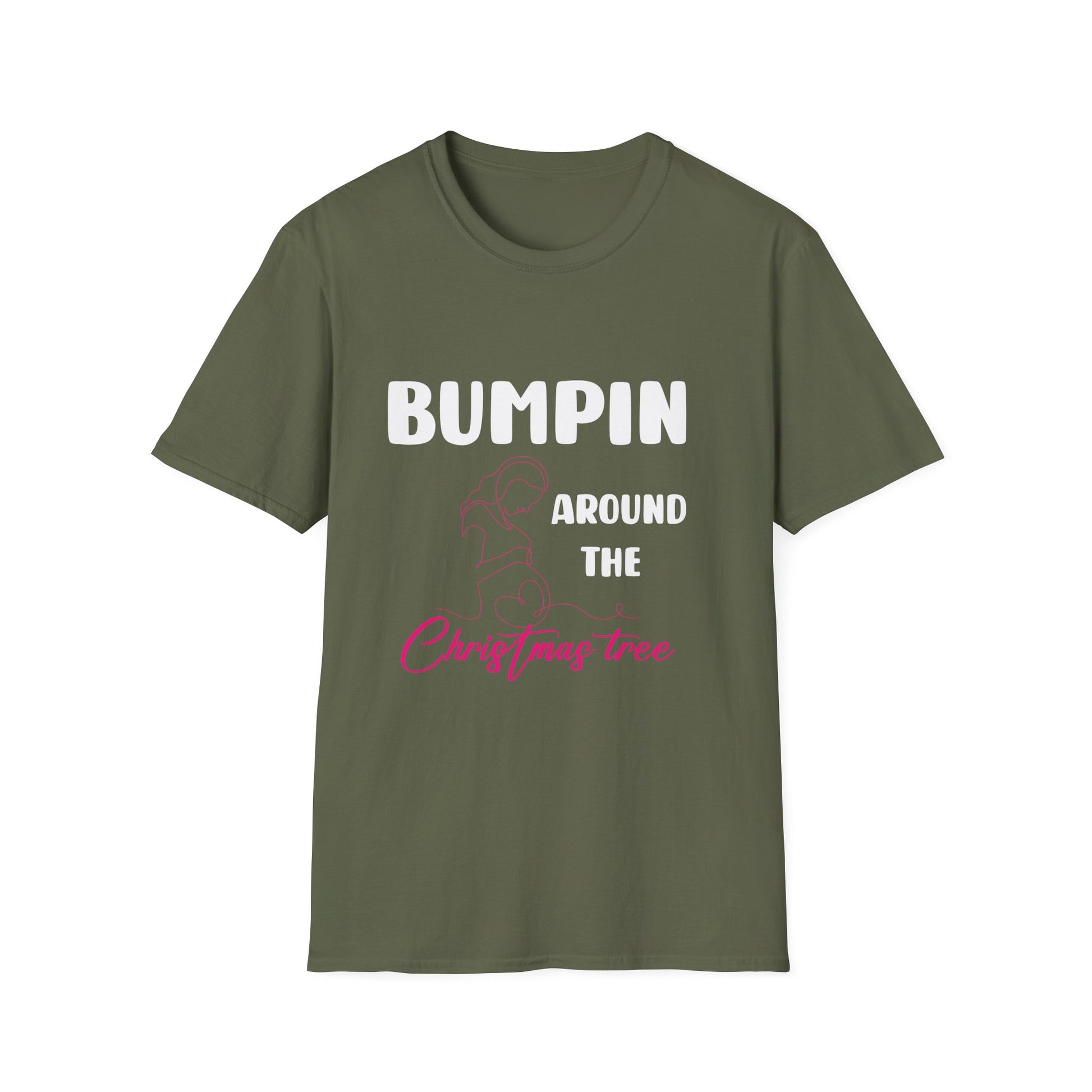 Bumping Around the Christmas Tree Christmas Pregnancy Unisex T-Shirt