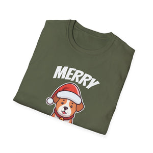 Merry Woofmas T-Shirt — Cute Santa Dog Christmas Tee