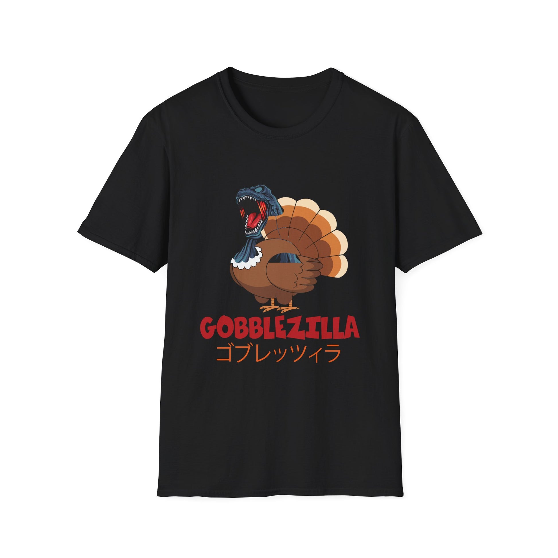 Gobblezilla Turkey T-Shirt — Funny Kaiju Thanksgiving Tee with Japanese
