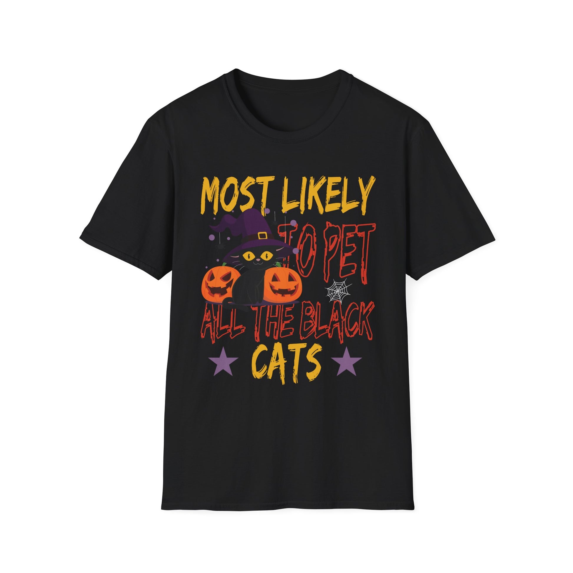 Halloween 'Most Likely to Pet All the Black Cats' T-Shirt