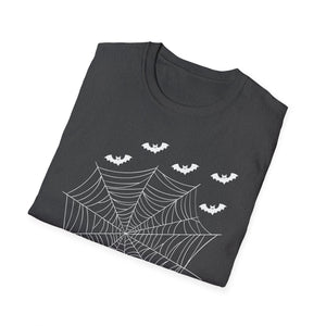 Spiderweb & Bats T-Shirt — Halloween Spider Tee