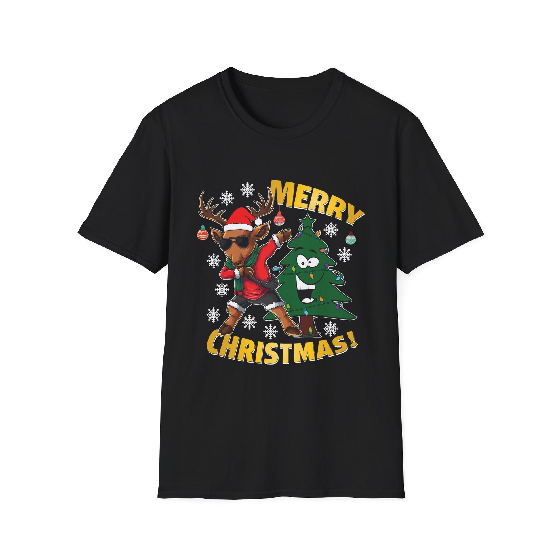 Christmas Reindeer & Tree Shirt – Merry Christmas Holiday Tee