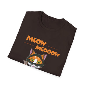 Thanksgiving Turkey Cat Meow Men Women Thanksgiving fake Cat T-Shir