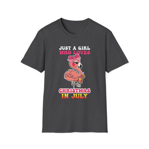 Christmas In July - Funny Summer Flamingo Christmas Unisex T-Shirt