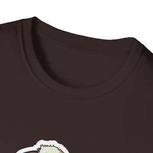 Cute Winter Squirrel T-Shirt — Cartoon Squirrel Wearing Knit Hat and Acorn