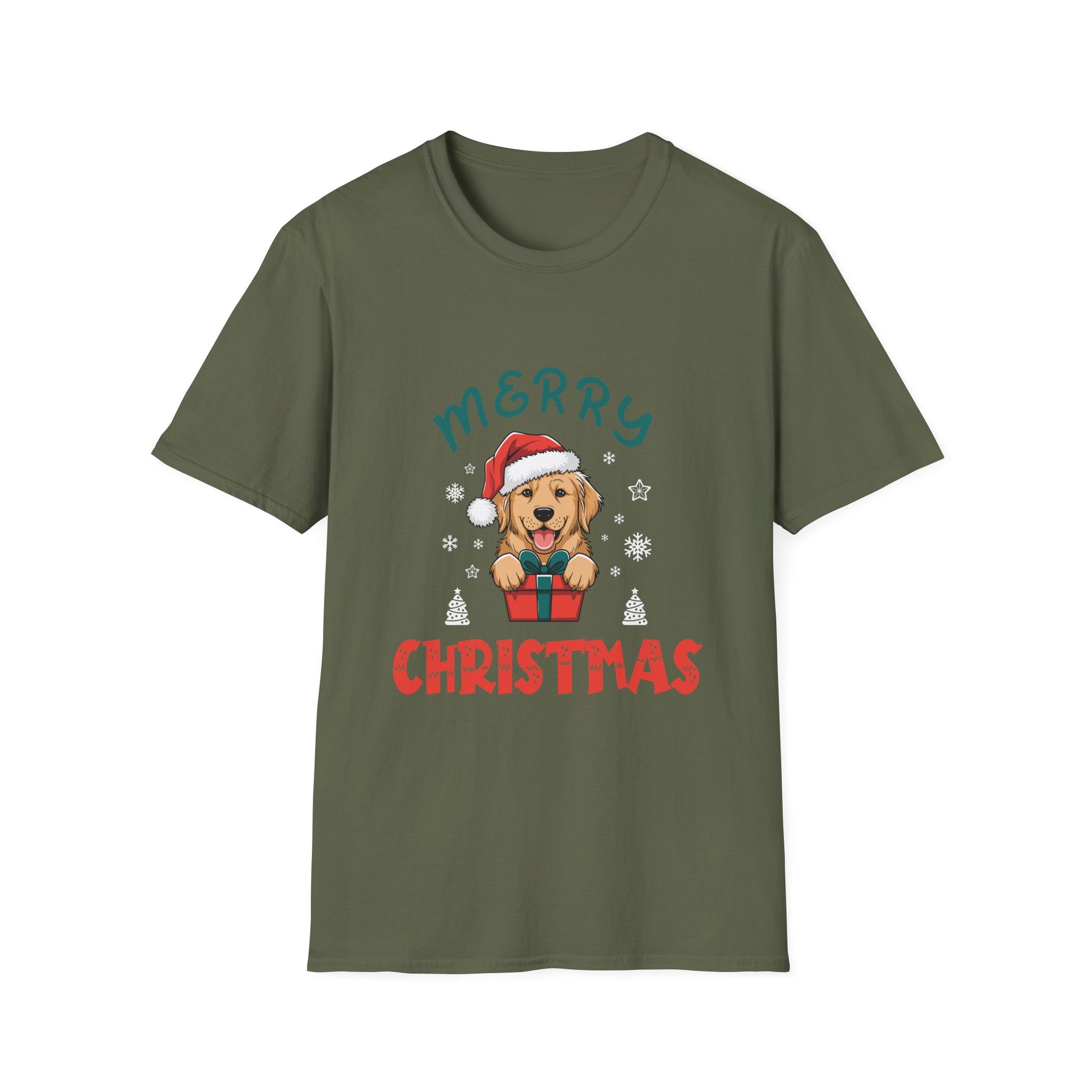 Merry Christmas Retriever Gold Ugly Christmas Unisex T-Shirt