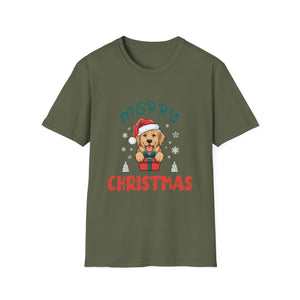 Merry Christmas Retriever Gold Ugly Christmas Unisex T-Shirt