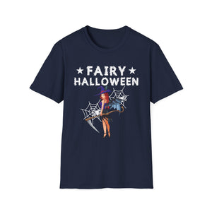 Fairy Halloween T-Shirt — Witchy Fairy Costume Tee with Spiderwebs