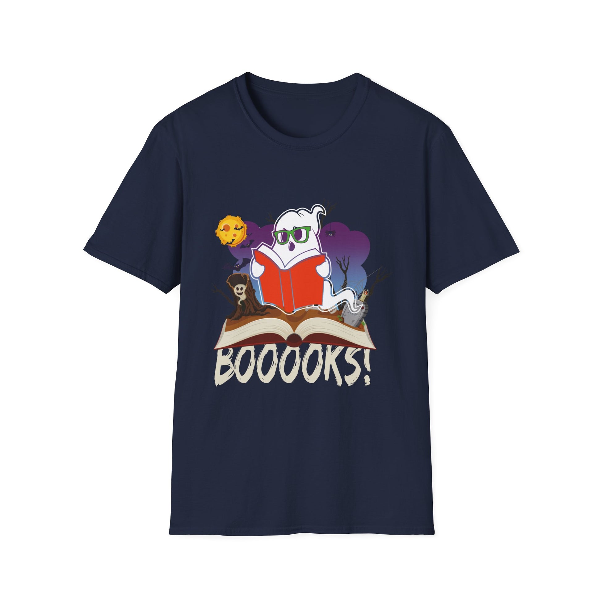 Booooks! Halloween Ghost Reading T-Shirt