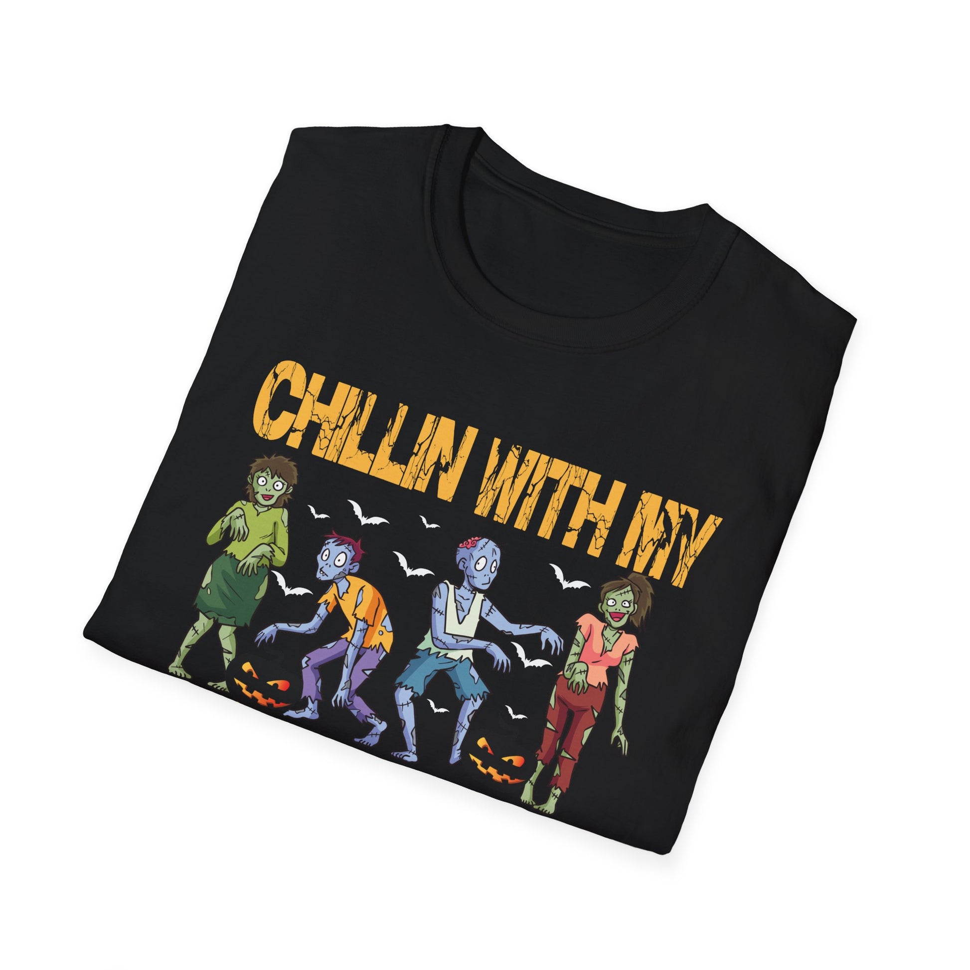 Chillin' With My Zombies T-Shirt — Funny Halloween Zombie Graphic Tee