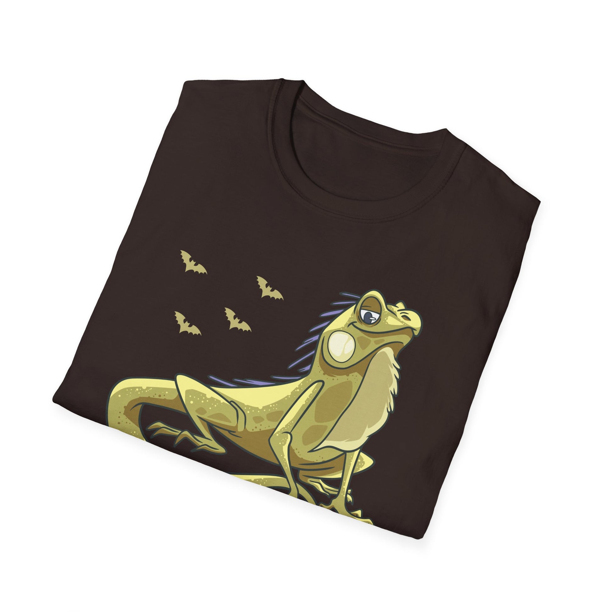 Iguana Graphic T-Shirt — Yellow Lizard Illustration Tee
