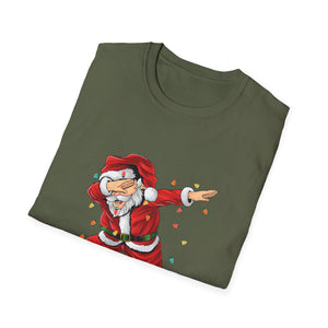 Sleighin It Dabbing Santa With Christmas Lights Christmas Unisex Softstyle T-Shirt