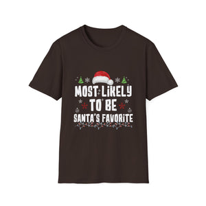 Most Likely To Be Santa_s Favorite Christmas Family Matching T-Shirt